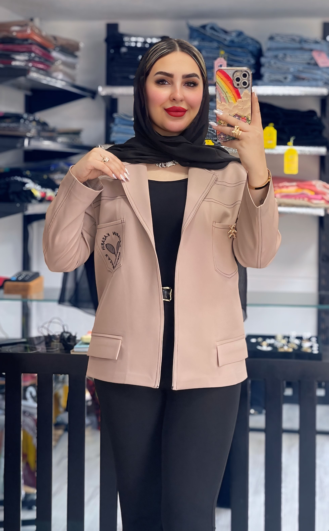 کت تنیسی دور دوخت مشکی پارچه کج‌راه