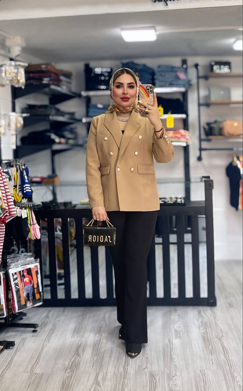 کت کرپ ترک آستردار پارچه درجه‌یک