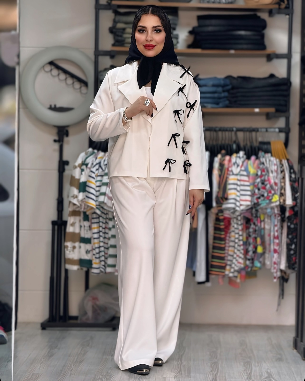 ست کت شلوار پاپیونی