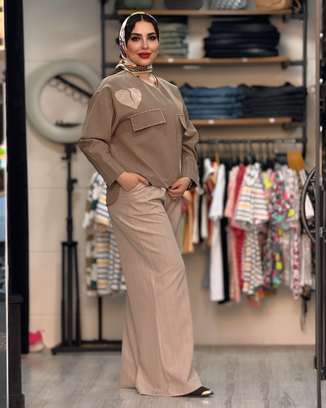 ست کت شلوار قلبی